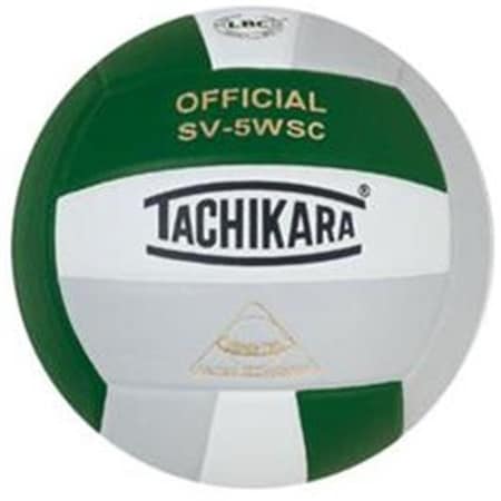Tachikara Tachikara SV5WSC.DGWSL Sensi-Tec Composite High Performance Volleyball - Dark Green-White-Silver Gray SV5WSC.DGWSL
